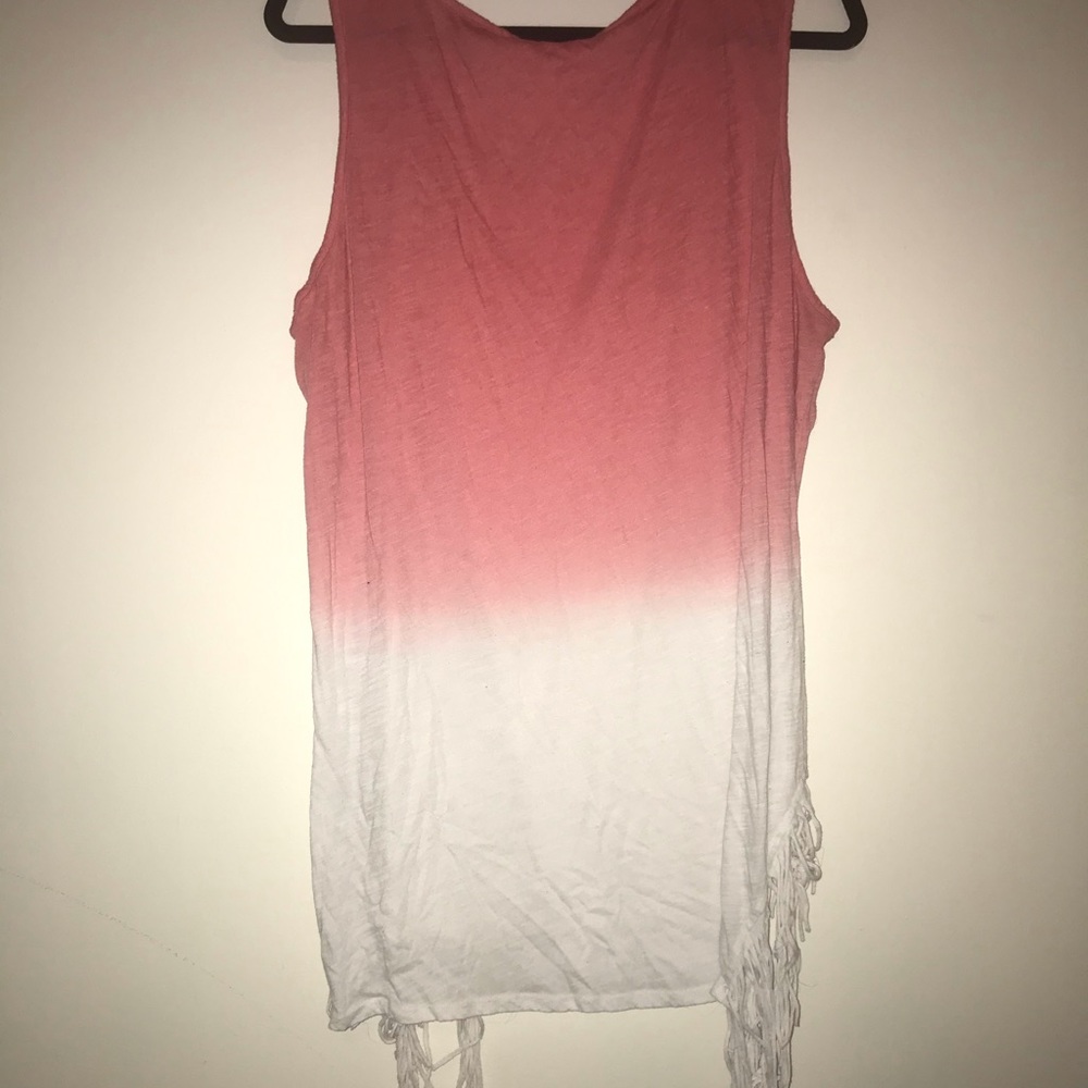 Fringe Dipped Tye Dye Tank Top - Picture 3 of 3